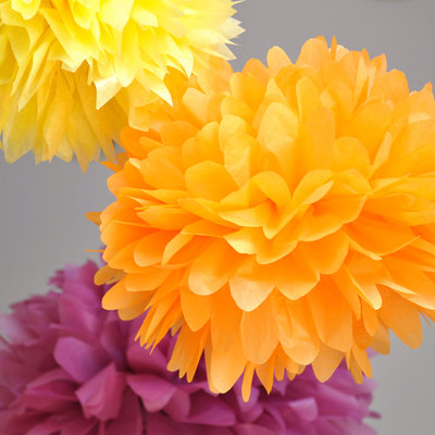 3 paper pom poms | nurser decor | wedding | birthday | custom colors