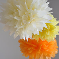 3 Paper Pom Poms | Nurser Decor | Wedding | Birthday | Custom Colors - Thumbnail 2