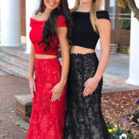 2 piece long prom dress, white mermaid long prom dress, 2021 prom dress, off the shoulder prom dress,1118 - Thumbnail 1