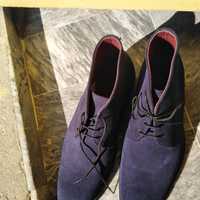 Awesome Wear Navy Blue Chukka Suede Lace Up Boot - Thumbnail 1