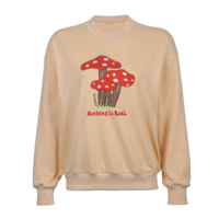 "NOTHING IS REAL" MUSHROOM SWEATSHIRT - Thumbnail 3