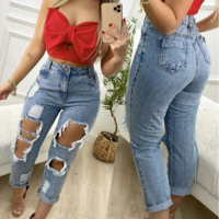 Blue Ripped Jeans - Thumbnail 1
