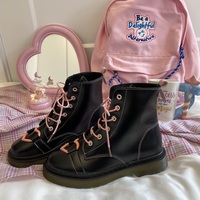 New fashion Lovers Heart Black Boots - Thumbnail 1
