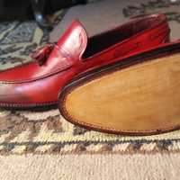 Christmas Latest Design Burgundy Loafer Leather Shoes - Thumbnail 2