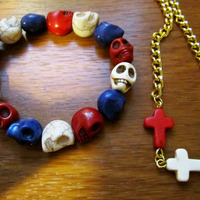 AMERICANA SKULL BRACELET - Thumbnail 1