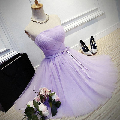 Lovely strapless party dress, homecoming dress, bridesmaid dress - Thumbnail 5