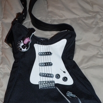 Black & White Guitar Purse by Parcel, very cool