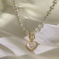 Luxury Pearl Love Heart Necklace - Thumbnail 6