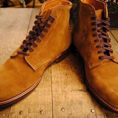 Hot sale christmas brown lace up suede boot