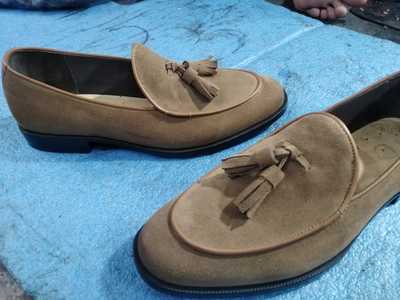 Hot Sale Sand Hand Stitch Suede Tassels Loafer Casual Wear Shoes
