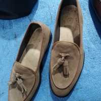 Hot Sale Sand Hand Stitch Suede Tassels Loafer Casual Wear Shoes - Thumbnail 1