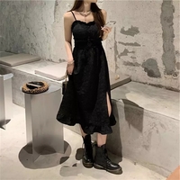 Cute White Ruffle Maxi Dress Fairy Strap Tank Lace Sundress Party Cottage Aesthetic Casual Summer E-Girl Kawaii Korean Japanese Harajuku - Thumbnail 4