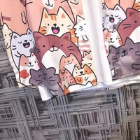 Cute Unisex Cat Cartoon Anime Print Loose Short Sleeve Shirt Button Up Aesthetic Casual Summer E-Girl Kawaii Korean Japanese Harajuku - Thumbnail 4