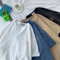 Cute Napping Cat Cartoon Print Short Sleeve Shirt Tees Aesthetic Casual Summer E-Girl Kawaii Korean Japanese Harajuku - Thumbnail 7