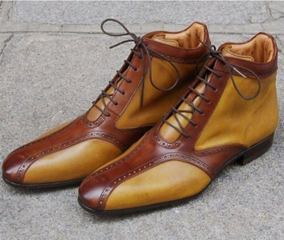 Hand Stitch Brown Fashion Boot Made On Order