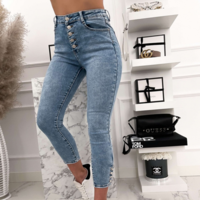 Women'S Blue Denim Pants - Thumbnail 1