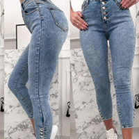 Women'S Blue Denim Pants - Thumbnail 2