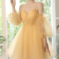 Green tulle short prom dress cocktail dress - Thumbnail 5