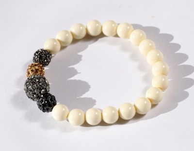 Anya Beaded Pave Stretch Bracelet