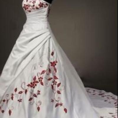 Sweetheart wedding dresses bridal gown with embrodary - Thumbnail 2