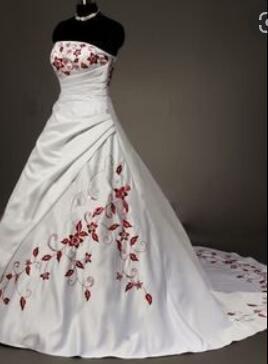 Sweetheart Wedding Dresses Bridal Gown with Embrodary