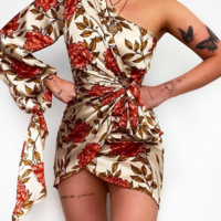 Women'S Sexy Printed Dress - Thumbnail 2
