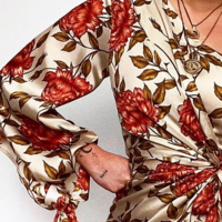 Women'S Sexy Printed Dress - Thumbnail 1