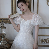 Sweet tulle short prom dress white homecoming dress - Thumbnail 2