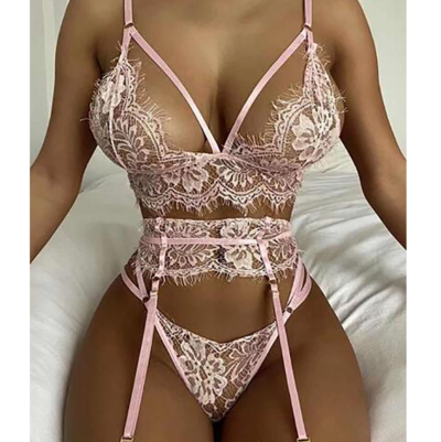 Women's Pink Sexy Lace Underwear