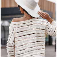 Long Sleeve Knitted Sweater - Thumbnail 1