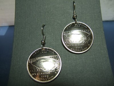 WV State Quarter Earrings