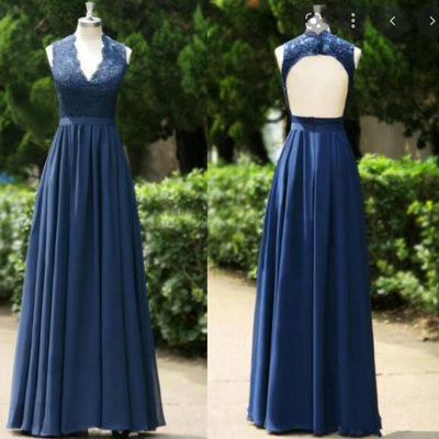 Backless Bridesmaid Dresses with Appliques