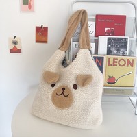 Plush Bear Shoulder Bag Tote Bag - Thumbnail 2