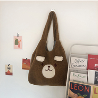Plush Bear Shoulder Bag Tote Bag - Thumbnail 3