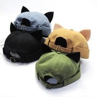 Vintage Cat Ears Cap Hat - Thumbnail 1