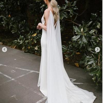 Simple beach wedding dreses boho bridal gowns