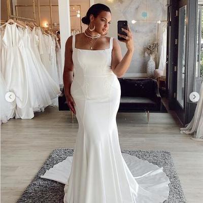 Simple beach wedding dreses boho bridal gowns