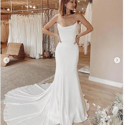 Simple beach wedding dreses boho bridal gowns