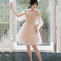 Cute tulle short prom dress cocktail dress - Thumbnail 3