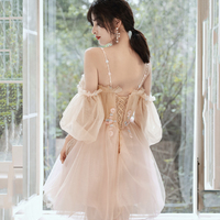 Cute tulle short prom dress cocktail dress - Thumbnail 4