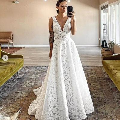 Simple beach wedding dreses boho bridal gowns