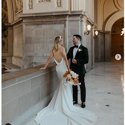 Simple beach wedding dreses boho lace bridal gowns