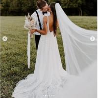 Simple Beach Wedding Dreses Boho Lace Bridal Gowns - Thumbnail 1
