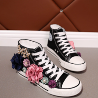  Designer Cross-Tied Girl Flat Espadrilles Creative Flower - Thumbnail 5