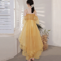 Yellow tulle short prom dress cockatil dress - Thumbnail 3