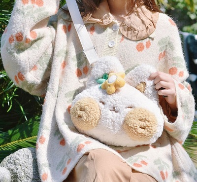 Cute Plush Doll Fox Shoulder Messenger Bag