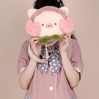 Cute Peach Pig Shoulder Messenger Bag - Thumbnail 4