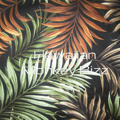 "black - ferns" hawaiian car seat covers - 2pc (bark cloth)