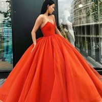 SP1713,Strapless Ball Gown Quinceanera Dresses Tulle Long Prom Dresses - Thumbnail 3
