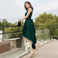 Green Chiffon Short Prom Dresses,Hi-lo Party Dresses,Women Cheap Dresses,1153 - Thumbnail 1